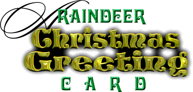 Raindeer Christmas Greeting Card